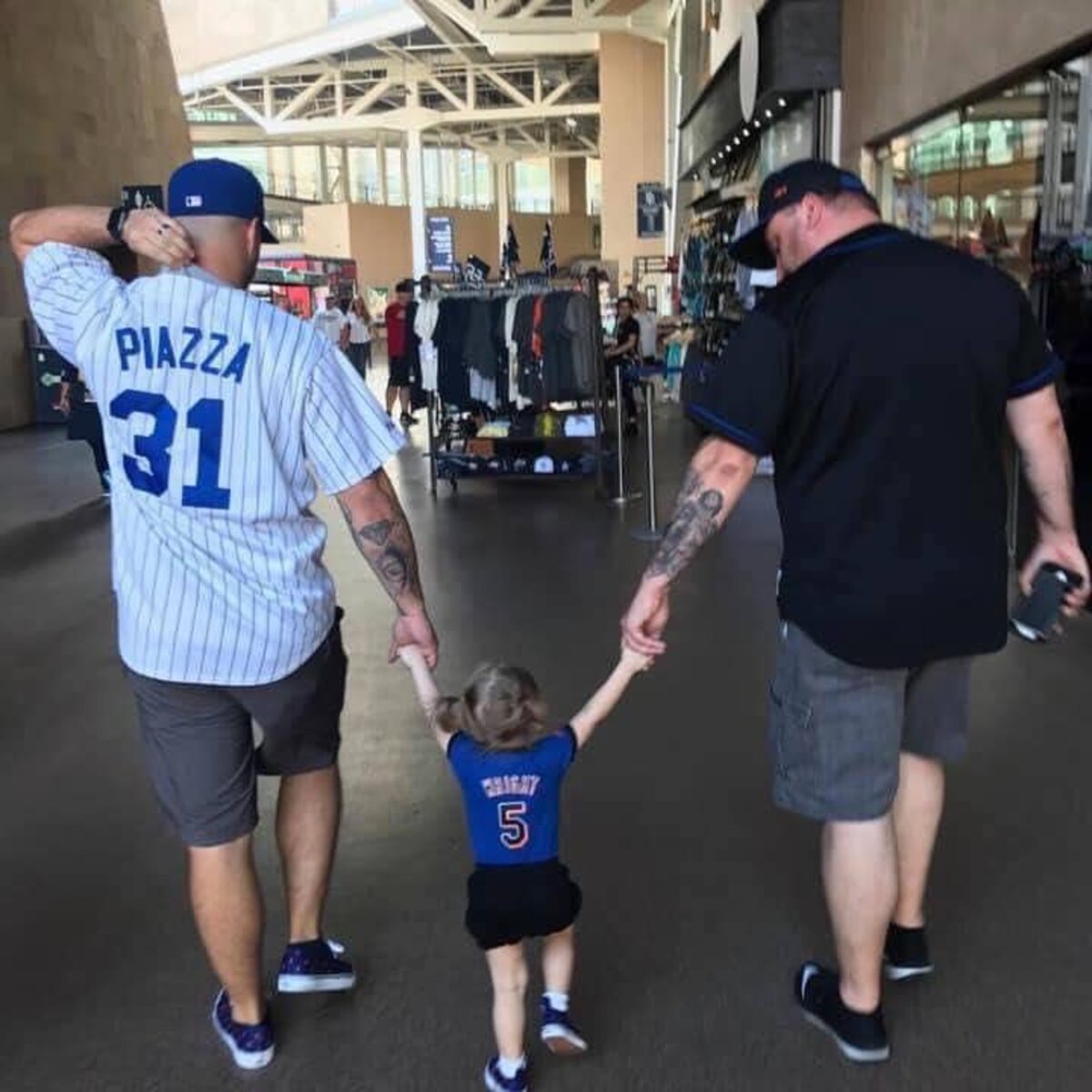 Pete Chryss with family at a baseball game